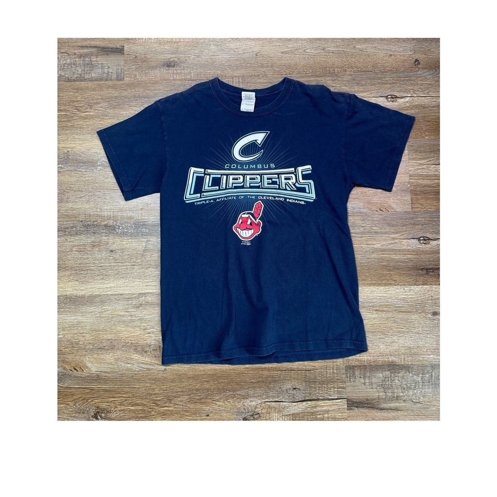 VTG Columbus Clippers and‎ Cleveland Indians T Shirt